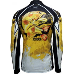 Camiseta de pesca com proteção uv50+ Dourado