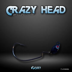 Anzol off set articulado Crazy Head Black 2 und - off7 iscas