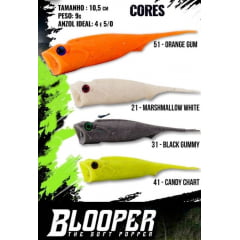 Blooper 10,5 isca artificial Popper soft HKD - 3 unidades