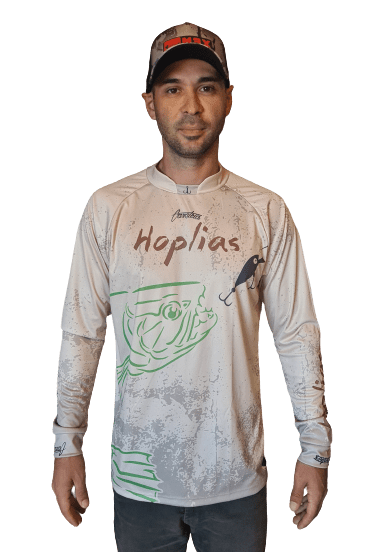 Camiseta de pesca Hoplias com proteção solar 35+fps