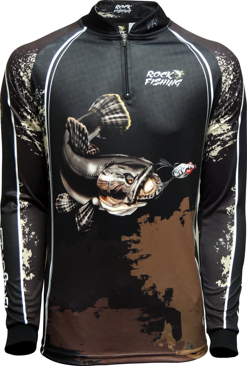 Camiseta de pesca com proteção uv50+ Traíra Rock Fishing